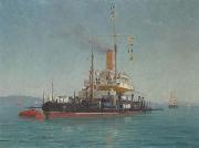 Lionel Walden Going Into Port Sweden oil painting artist